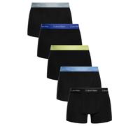 5 Pack Relaxed Fit Trunks Black (Black/Blue/Yellow/Dress Blue/Grey) L