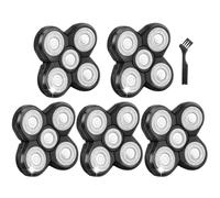 5 Pack Replacement Blades for Freebird Head Shaver | 5-Blade Electric Razor Refills for Bald Men Freedom Grooming + 1 Cleaning Brush