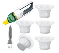 5 Pack Replacement Filter Compatible with Horsepower Duck Compact Cordless Vacuum Cleaner AS Seen On TV, Washable and Reusable Vacuum Hepa Filters Accessories