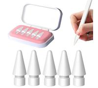 5 Pack Replacement Tips with Case for Pencil 2nd / 1st Generation Nibs - Sensitive and Precise Control iPencil Nib for iPad for Pencil USB C/ 2nd/ 1st Gen Apple Pen Nib