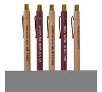 5 Pack Retractable Pens, Quick Dry, Smooth Writing, Message Pen, High Precision Lead, Lightweight, Easy Grip Design, Portable, Convenient, Office, Meeting,