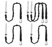 5 Pack Retractable Tool Lanyard with Screw Lock Carabiner Clip Heavy Duty Nylon Tool Tether for Construction 17.6LBS/8KG Max Load Non Fall Safety Lanyard for Hammer Wrench Screwdriver