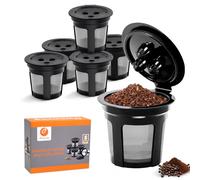 5 Pack Reusable K Cups Coffee Pods Compatible with Ninja Coffee Maker, Refillable Coffee Pods, Reusable Coffee Filters for Ninja DualBrew Pro CFP201 CFP300 CFP301 CFP305 CFP307 CFP400