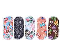 5 Pack Reusable Menstrual Pad, Waterproof Bamboo Charcoal Fiber Cloth Washable Women Sanitary Pad (6.5 x 6.5in) - More Comfortable, Economical and Ecological(#2)