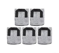 5 Pack Robust Fabric Grow Pots with Excellent Drainage for Thriving Plants 25 Gallon (2 gallon)