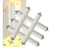 5-Pack Roller Conveyor Wheels 1" to 2.4" Diameter Flexible Band Conveyor Rollers for Warehouse and Assembly Lines White Heavy-Duty Smooth Operation