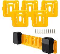 5 Pack Rozlchar Battery Holder Compatible for Dewalt 20V Battery Mounts Dock Holder Fit for DCB200 DCB201 DCB202 DCB203 DCB204(w/10 screws, No Battery)