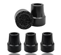 5 Pack Rubber Walking Stick Rubber Ends,Non-Slip Rubber Replacement Cane Tip for 19 mm Diameter,Black Standard Walking Sticks Ferrules Mixed Foot Pad Folding Cane Accessory