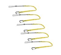 5 Pack Safety Tool Leash,Retractable Bungee Cord Yellow