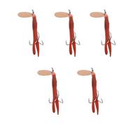 5 Pack Salmon Spinner Lure Flying C Yellow Black 15 g 20 Gram Cooper Spoon Lures Bass Pike Red Yellow Black Copper Rubber Brass Spoon Sea Trout Bullet Prawn Imitation Bait (5pc Red 20g)