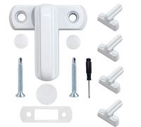 5 Pack Sash Jammer Blocker,Door & Window Lock Anti Theft,Additional Home Security for PVC/uPVC Windows and Doors,White