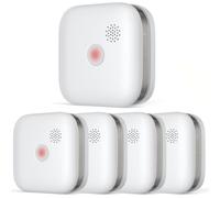 5 Pack SECAIR Smoke Alarm, 10 Year Sealed Non-Replaceable Lithium Battery EN 14604 Certified, Remote Hush Function Mini Fire Detector for Home Flats & Rental Properties