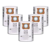 5 Pack Shop Vac Bags Gallon, Replacement Vacuum Filter Bags, Wet Dry Fine Dust Disposable Collection,Replace Part Type E H 90662,90672,VF2005,9066233 (10-14 Gallon)