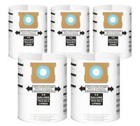 5 Pack Shop Vac Bags, Replacement Vacuum Filter Bags, Wet Dry Fine Dust Disposable Collection,Replace Part Type E H 90662,90672,VF2005,9066233 (5-8 Gallon, 5-8 Gallon)