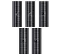 5 Pack Silicone Straight Coupler Hose Black 22mm (7/8") ID x 350mm Long