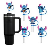 5 Pack Silicone Straw Toppers for Stanley Cup 40 30 oz, Reusable Dust-Proof Straw Cover Cap, Accessories for Water Tumbler