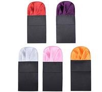 5 Pack Silk Men's Pre Folded Pocket Squares Set, Prefolded Handkerchief For Business Formal/Suit/Tuxedo PF-H-3, Red, Purple, Silver, Pink, Orange, One size