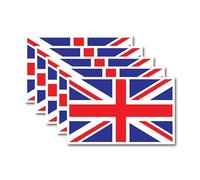 5 Pack - Small 60mm X 35mm British Union Jack Self Adhesive Stickers - Water Proof Decal - Great Britain, Flag, GB, England SG239