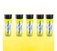 5-Pack Smoke Flares - Wire Pull Ignition - Thick 60 Second Smoke - Ideal for Football, Events, Gender Reveals & Photography (Multiple Colours) (Yellow)