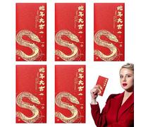 5 Pack Snake Red Envelopes 2025 5 Times the Year of the Snake Envelope Chinese New Year 2025 for the Year of the Snake Spring Festival Birthday Wedding