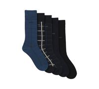 5 Pack Sock Giftset Logo Check Dark Blue