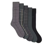 5 Pack Sock Giftset Logo Check Grey