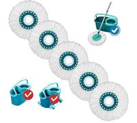 5 Pack Spin Mop Heads Replacement Compatible with Leifheit Clean Twist | Microfiber Head Mops for Leifheit Clean Twist Mop Systems,Dry Wet Clean All Hard-surfaced Floors Machine Washable