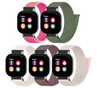 5 Pack Sport Nylon Loop Band for Gizmo Watch Band for Kids Compatible with Gizmo Watch 3 2 1/ Gabb Watch3 2 1/ SyncUP/Cosmo JrTrack, Soft Adjustable Breathable Braided Strap for Boys and Girls