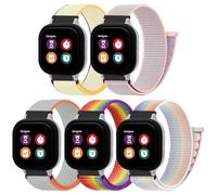 5 Pack Sport Nylon Loop Band for Gizmo Watch Band for Kids Compatible with Gizmo Watch 3 2 1/ Gabb Watch3 2 1/ SyncUP/Cosmo JrTrack, Soft Adjustable Breathable Braided Strap for Boys and Girls