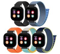 5 Pack Sport Nylon Loop Band for Gizmo Watch Band for Kids Compatible with Gizmo Watch 3 2 1/ Gabb Watch3 2 1/ SyncUP/Cosmo JrTrack, Soft Adjustable Breathable Braided Strap for Boys and Girls