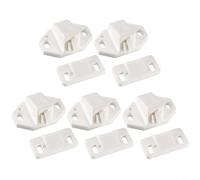 5 Pack Spring Loaded Door Roller Catches With Abs Plastic Strike For Furniture Cabinet And Closet Quick Installation Hardware Included