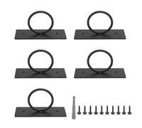 5-Pack Stainless Steel 304 Black Wall & Ceiling Hooks for Plant Ropes Railing & Stair Cables Outdoor Garden Rope Holders Durable & Weather-Resistant