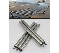 5 Pack Stainless Steel Conveyor Roller - Non-Powered Idler Roller for Conveyor Belt Systems, Infeed/Outfeed Tables, Factory, DIY Projects (95cm/37.4in)