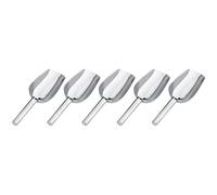 5 Pack Stainless Steel Ice Scoop, Small Metal Utility Scoops for Candy, Cookie, Dry Goods, Dog Food, Ice, Dishwasher Safe Food Scoops for Kitchen Bar Use