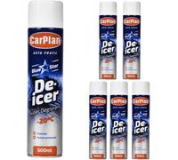 5 Pack Star Superior Fast Acting De-Icer Spray 600Ml - Effective Windscreen Ice Removal Down To -15C