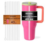 5-Pack Straws for HydroJug Traveler 40 OZ Tumblers, Replacement Straw for Hydro Jug Traveler 40 OZ Tumbler Accessories, Reusable,Tritan,Dishwasher Safe,Food Safe,BPA Free,Clear