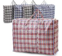 5 Pack Strong Extra Large Jumbo Storage Laundry Zipped Bag Reusable 60 X 60 Cm