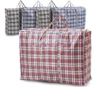 5 PACK Strong Extra large Jumbo Storage Laundry zipped bag Reusable 60 x 60cm