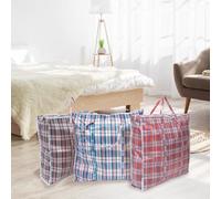 5 PACK Strong Extra large Jumbo Storage Laundry zipped bag Reusable 80 x 60x28cm
