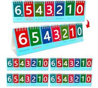 5 Pack Student Place Value Flip Chart, Math Manipulatives K-3 | Double-Sided with Whole Numbers and Decimals, Math Learning Tool to Count by Ones,Tens,Hundreds,Thousands and Millions