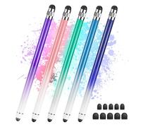 5 Pack Stylus Pens,for iPad, iPhone, Microsoft Surface, Android Smartphones and Tablets Stylus Pencil, Compatible with All touchscreens (Pink/Green/Black/Blue/Purple)