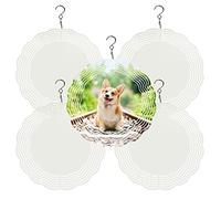 5 Pack Sublimation Wind Spinner Blanks 6 Inch Wind Spinners Sublimation Blanks 3D Aluminum Metal Wind Spinners for Yard and Garden Indoor Outdoor Window Porch Front Door Decoration Round