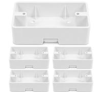 5 Pack Surface Mount Outlet Box, Single Gang Plastic Electrical Junction Box for Wall Mounted Switches and Outlets, Surface Mount Electrical Enclosure for Home, Garage, Cabinet, Office, Indoor Use