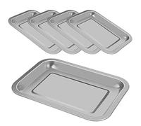 5-Pack Surgical Tray, Stainless Steel Medical Tray Dental Procedure Lab Instruments, Tattoo Tool Bathroom Organizer (10.43'' x 7.67'')