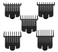 5 Pack T Outliners Guards Fit for Andis T Outliner Trimmer, Replacement Trimmer Guards Cutting Lengths from 1/32"-3/8" Inch Fit Andis T Outliner #04710#04521 Blade Snap-on Attachment Combs Set, Black