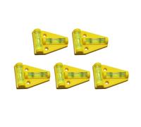 5 Pack T-Type Spirit Level with Horizontal Bubble for Precision Measuring, Triangle Level Tool for Wall Decoration, Floor Tile Fixing and Plastering, Plastic Measuring Tool (Black)