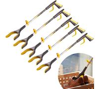5 Pack The Helping Hand Company Handi Grip PRO Reacher Grabber 32" / 82cm. Long Handled Grabbing Aid Stick with Rotating Head for Elderly, Disabled, or Anyone Struggling When Bending and Reaching