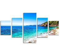 5 Pack The Sea Diamond Art Kits for Adults,Diamond Painting Kits with Accessories & Tools,Full Round Drill Landscape Gem Art and Crafts Suitable for Living Room and Home Wall Decor -125x63cm-F582
