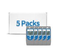 5-Pack ThermElc TE-02 Grey USB Temperature Data Logger, Auto PDF/CSV, Traceable Calibration Certificate, 21 CFR Part 11 Compliant, Reusable Cold Chain & Warehouse Temperature Mapping Kit