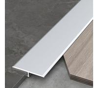 5 Pack Tile Transition Strip 51in, Floor T Molding Joining Cover for Flooring Gaps of Vinyl Laminate Planks Wood, Living Room Bedroom Bathroom Nursery(Silver,W 2 in/50mm)